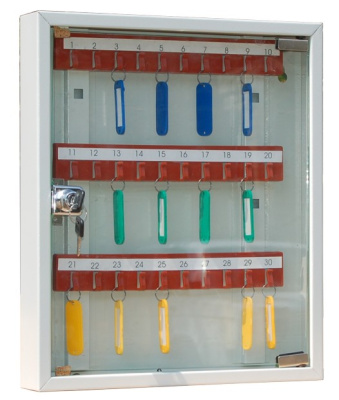 Ключница настенная со стеклом КЛ-30С