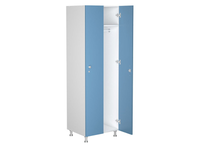 ШКАФ ДЛЯ РАЗДЕВАЛОК WL 21-60 ГОЛУБОЙ/БЕЛЫЙ